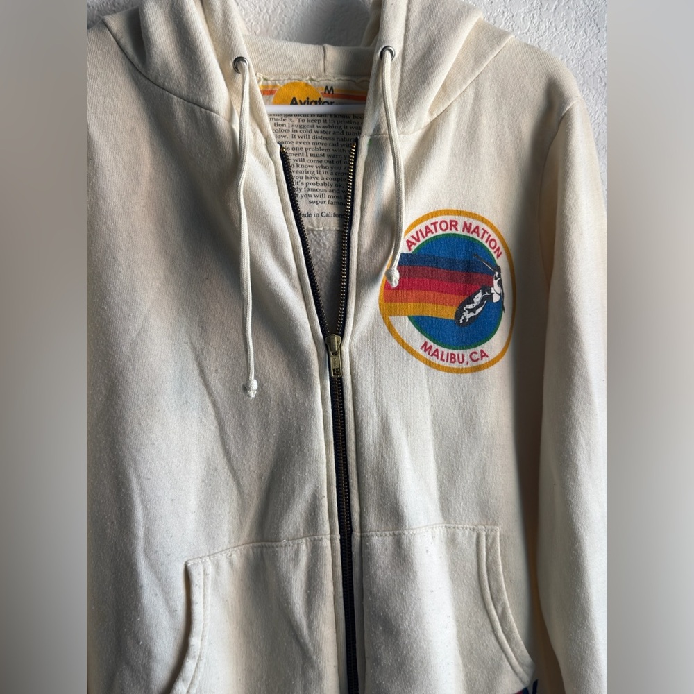 Malibu zip up aviator nation vintage white shade - Picture 3 of 9